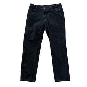 Wrangler Pants Mens Size 38 X 32 Black Straight 5Pocket Jeans Classic